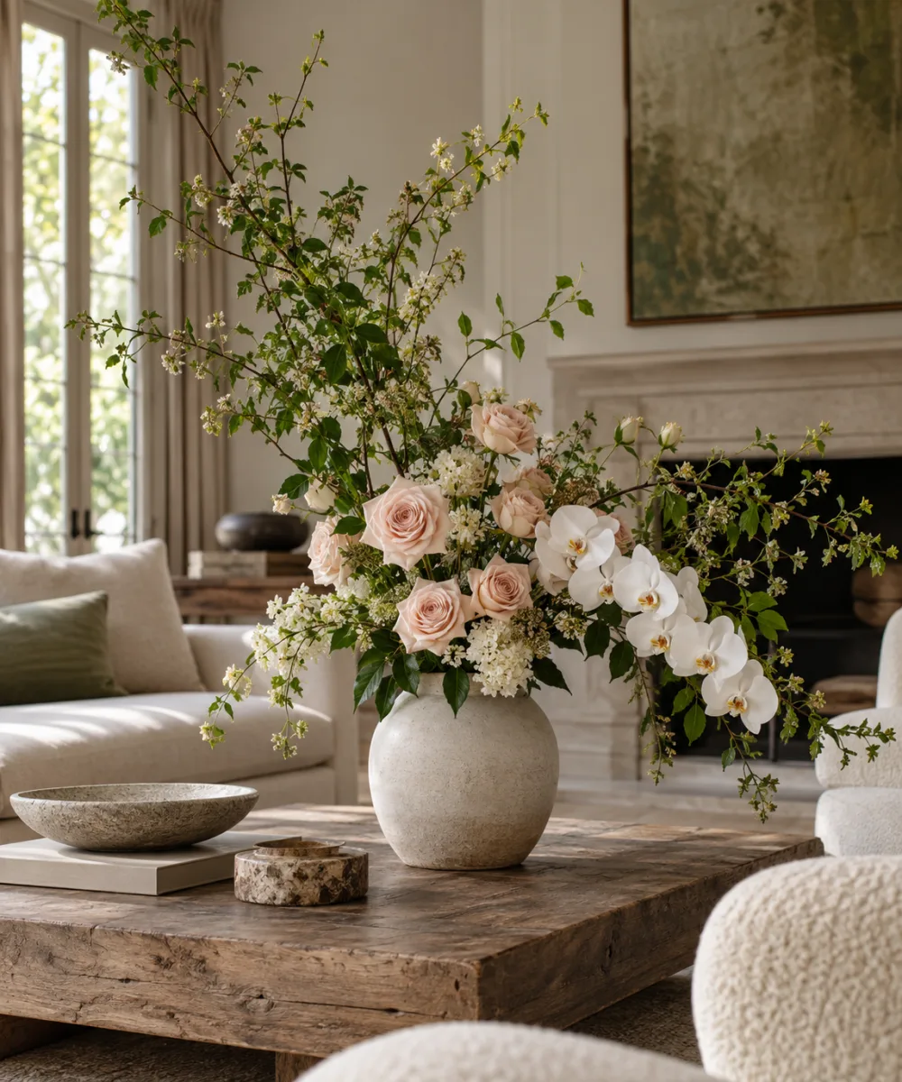 Arranging in a vase